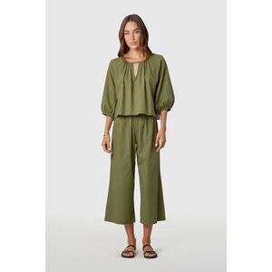 Livro Travel Pants - Chive $198 NWT cotton women's size large